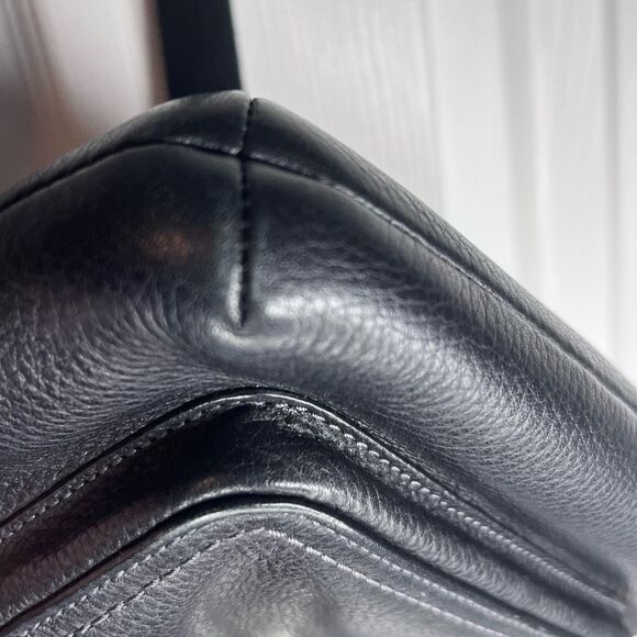 Coach Poppy Turnlock Crossbody Black Leather - Picture 9 of 12